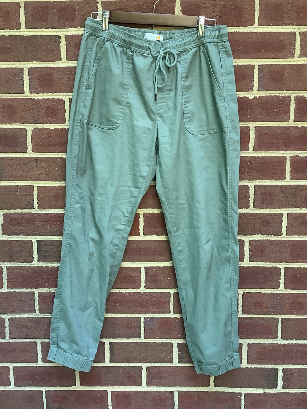 EUC C & C California Olive Green Soft Cotton Jogger Pants M Elastic Waist